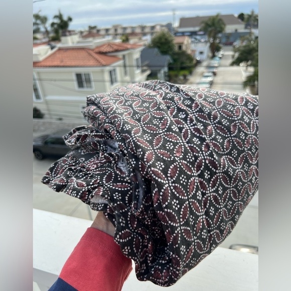 XIRENA Liam jumpsuit black sand aztec boho hippie sz S elastic tie waist - Picture 4 of 11